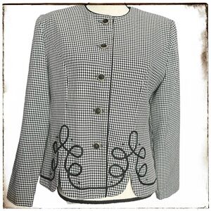 Jessica Howard Blazer 12 Check Vintage Jacket